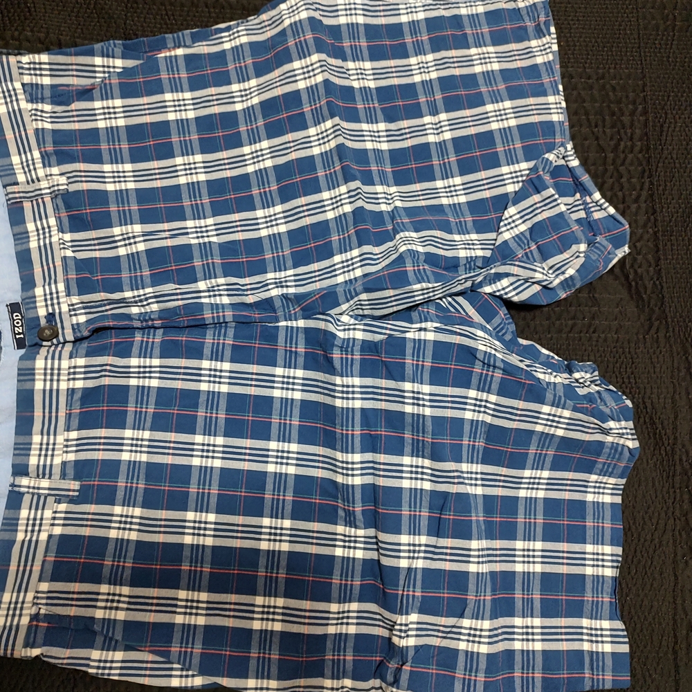 Blue and White Plaid Shirt